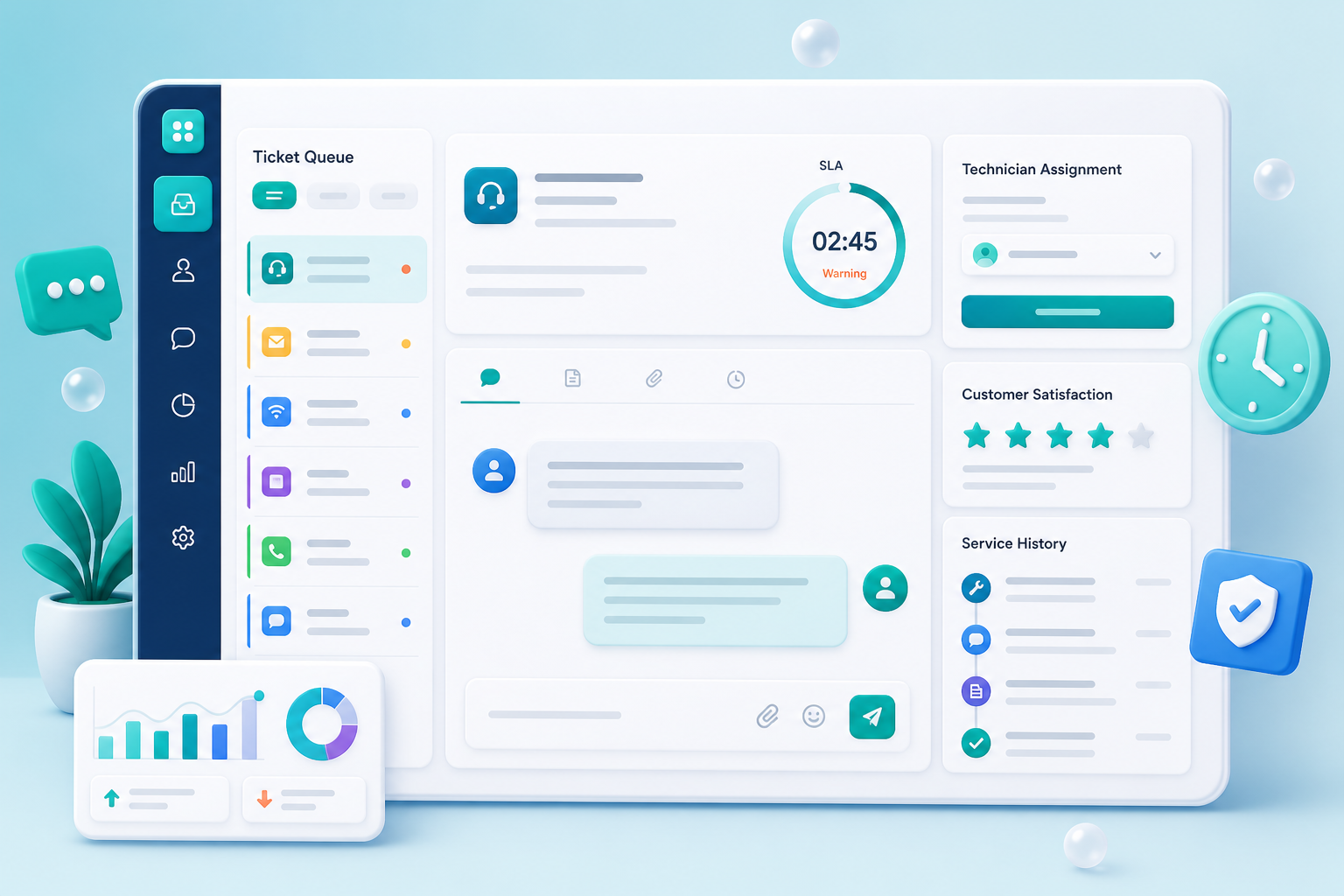 Service CRM solution illustration